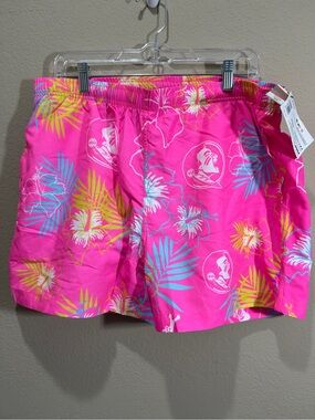 NWT Foco Florida State Seminoles Hawaiian Swim Trunks Shorts Pink XL